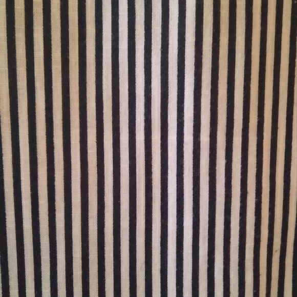 ZARA Basic Black and White Striped Blouse w/ Gold Luxury Buttons and Ruffles - Picture 5 of 6